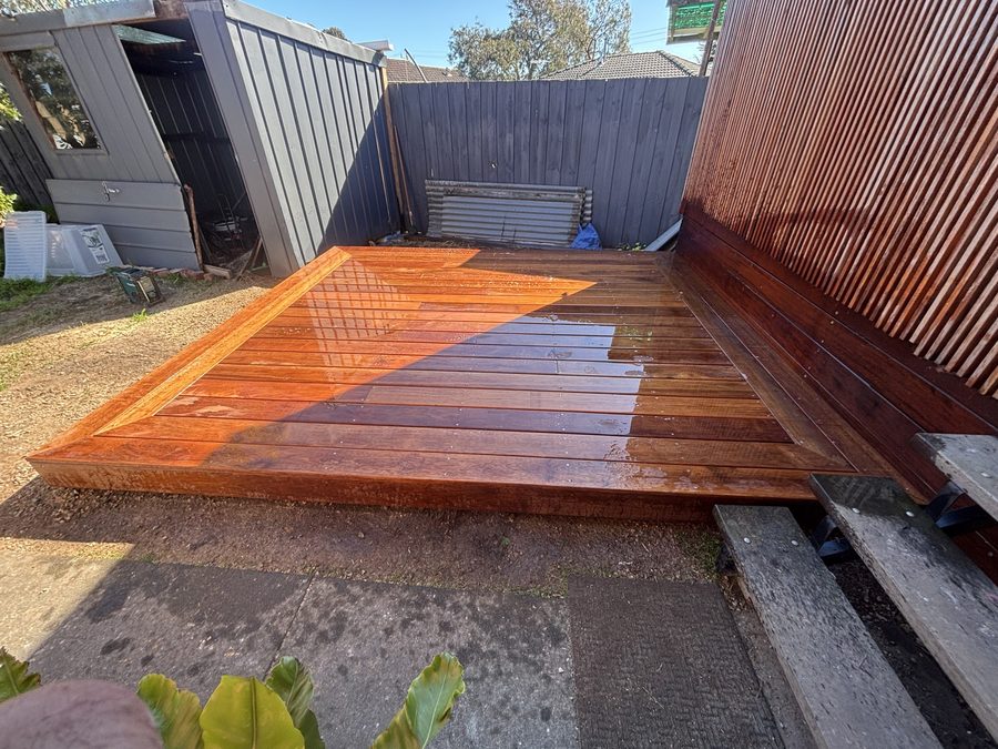A small contained deck, a short job