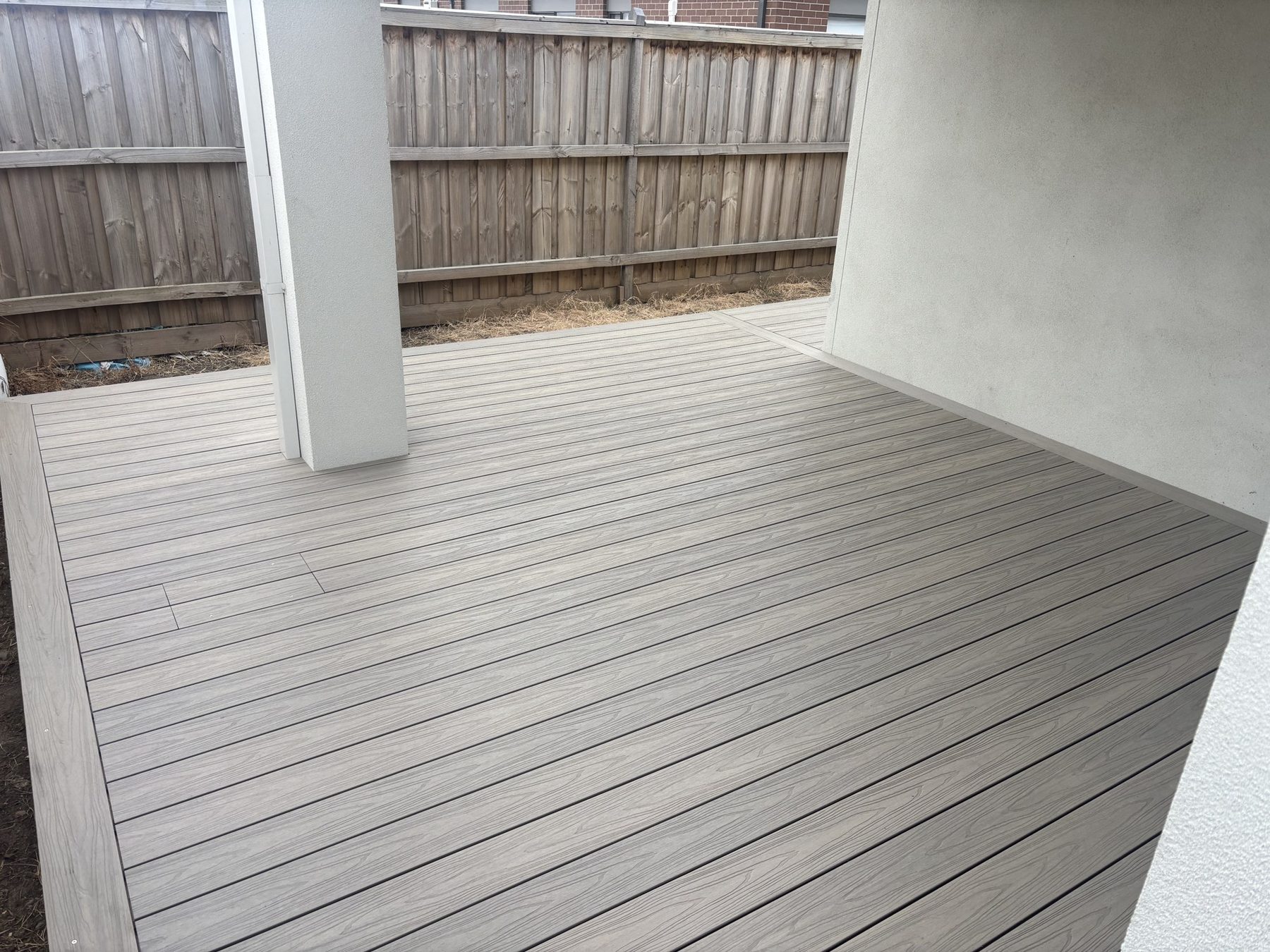 Wide grey composite deck, the cleanest frame in the bank