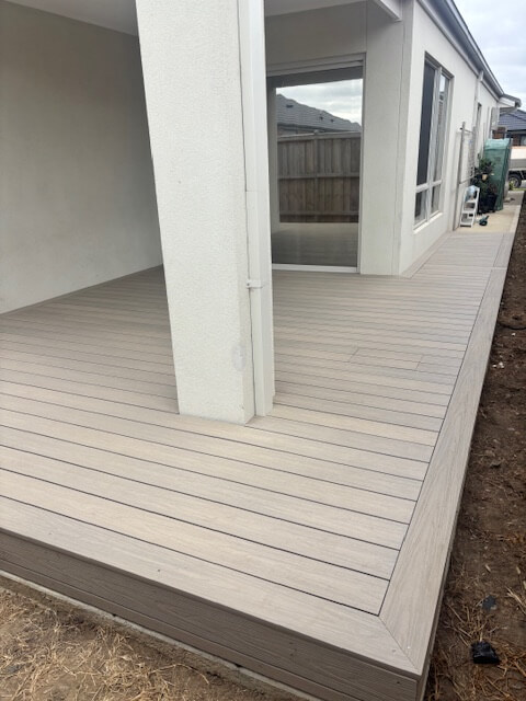 Large composite wraparound deck